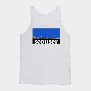 Scouser / Liverpool Blue Skyline Design Tank Top